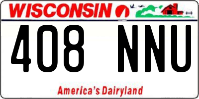 WI license plate 408NNU