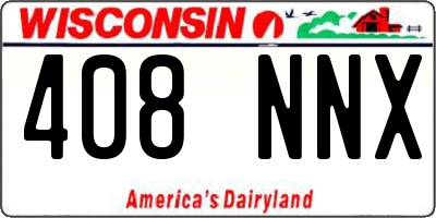 WI license plate 408NNX