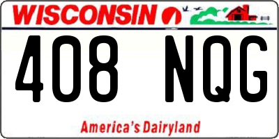 WI license plate 408NQG