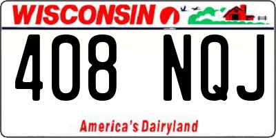 WI license plate 408NQJ