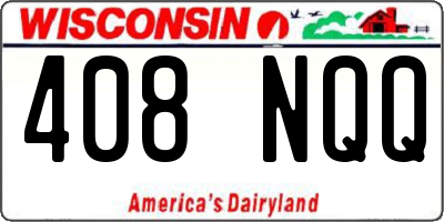 WI license plate 408NQQ