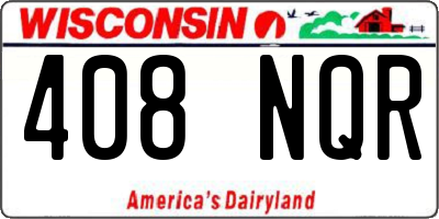WI license plate 408NQR