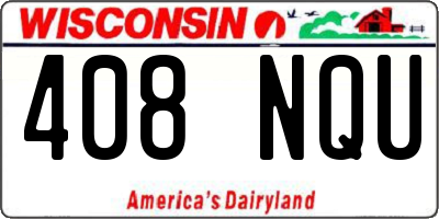 WI license plate 408NQU