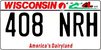 WI license plate 408NRH