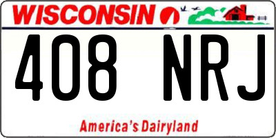 WI license plate 408NRJ