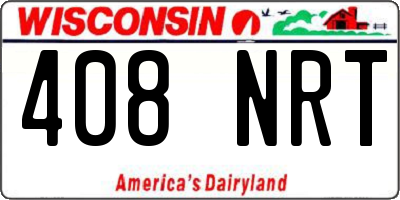 WI license plate 408NRT