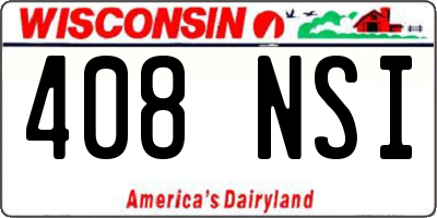 WI license plate 408NSI