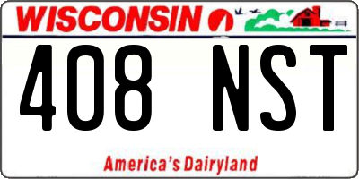 WI license plate 408NST
