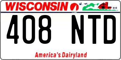 WI license plate 408NTD
