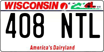 WI license plate 408NTL