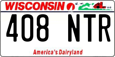 WI license plate 408NTR