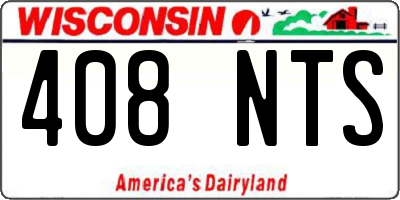 WI license plate 408NTS