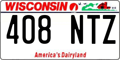 WI license plate 408NTZ