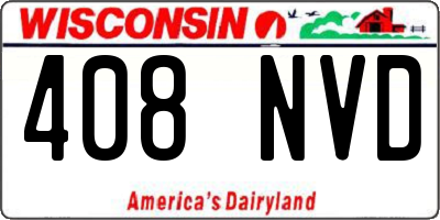 WI license plate 408NVD
