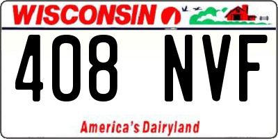 WI license plate 408NVF