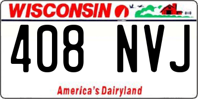 WI license plate 408NVJ