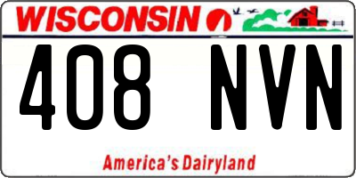 WI license plate 408NVN