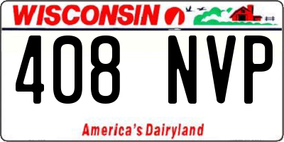 WI license plate 408NVP