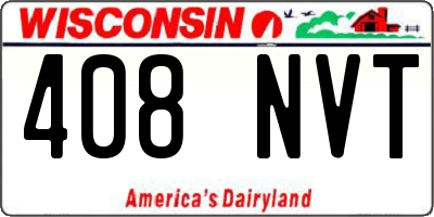 WI license plate 408NVT