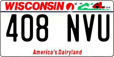 WI license plate 408NVU