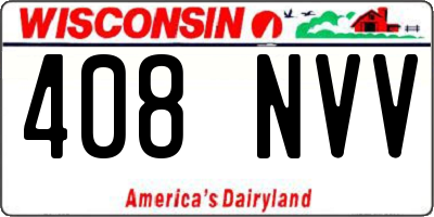 WI license plate 408NVV