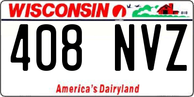 WI license plate 408NVZ