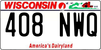 WI license plate 408NWQ