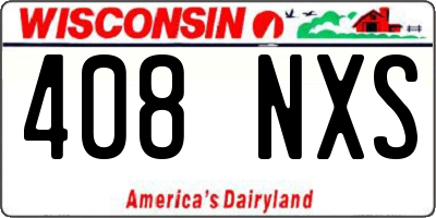 WI license plate 408NXS