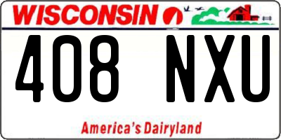 WI license plate 408NXU