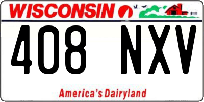 WI license plate 408NXV