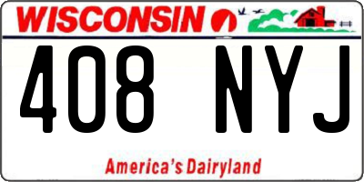 WI license plate 408NYJ