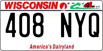 WI license plate 408NYQ