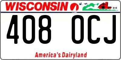 WI license plate 408OCJ