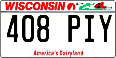 WI license plate 408PIY