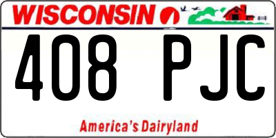 WI license plate 408PJC