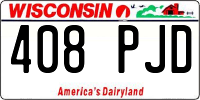 WI license plate 408PJD