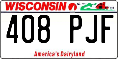 WI license plate 408PJF