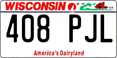 WI license plate 408PJL