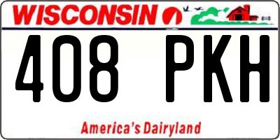 WI license plate 408PKH