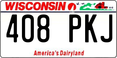 WI license plate 408PKJ