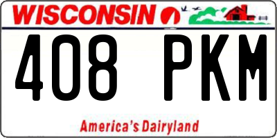 WI license plate 408PKM