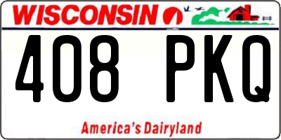 WI license plate 408PKQ