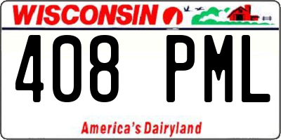 WI license plate 408PML