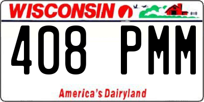WI license plate 408PMM