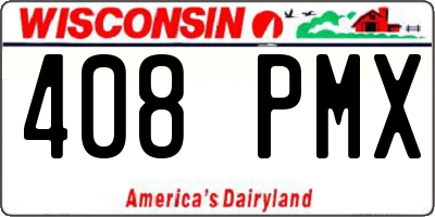 WI license plate 408PMX
