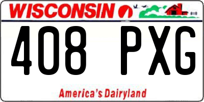 WI license plate 408PXG