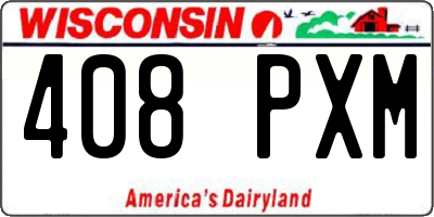 WI license plate 408PXM