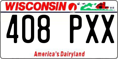 WI license plate 408PXX