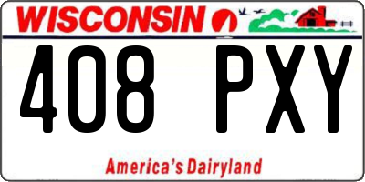 WI license plate 408PXY