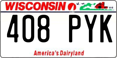 WI license plate 408PYK